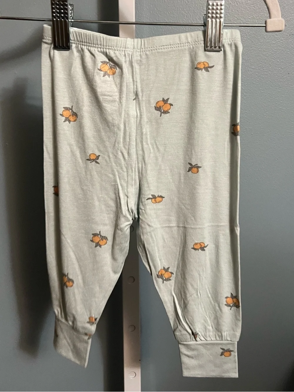 Modern Moments Light Blue Orange Fruit Short Sleeve and Pants Pajama Set NWT